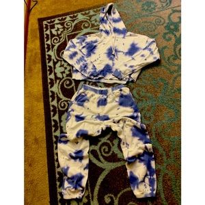 Womens Tye Dye Comfy Matching Sweat Suit